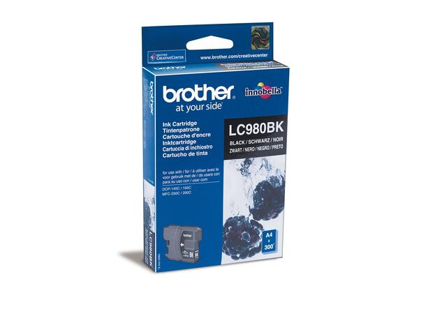Blekk Brother LC980BK sort 300 s 
